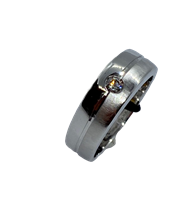 Anello Recarlo Uomo PRIMA LINEA in Oro bianco Diamante 0.13 Ct AB782/B - AB782/B